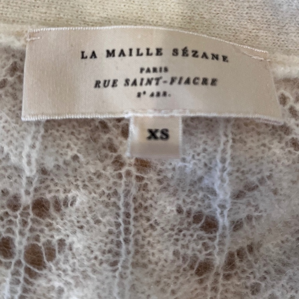 Sezane Marlow Cardigan Sweater in Ecru, Women's Size XS - Picture 8 of 8